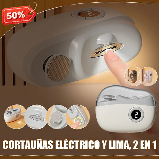 ✂️💅🔥 Lima de uñas eléctrica multifuncional, cortauñas eléctrico con protección antipellizcos