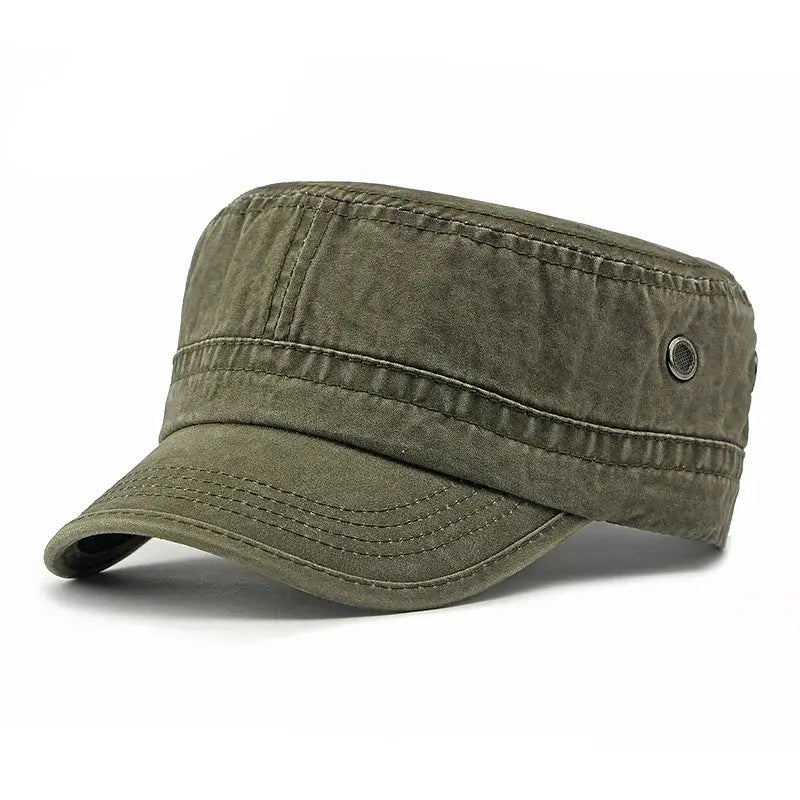 Gorra de cadete militar lavado, estilo vintage, para mujeres y hombres