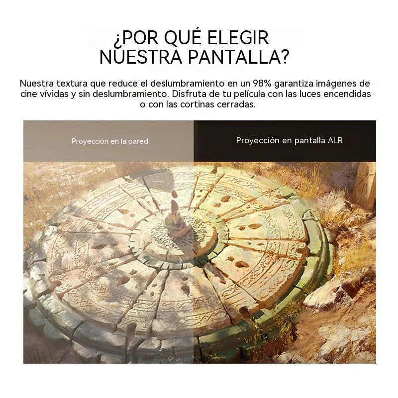 📺 ¡50% de descuento por tiempo limitado! ✨ Pantalla de proyección de alta definición: 100 pulgadas en diagonal, superficie blanca mate, que ofrece una experiencia de cine en casa nítida y cristalina 🎬🌟