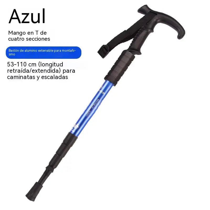 Bastón de trekking ajustable de aleación de aluminio