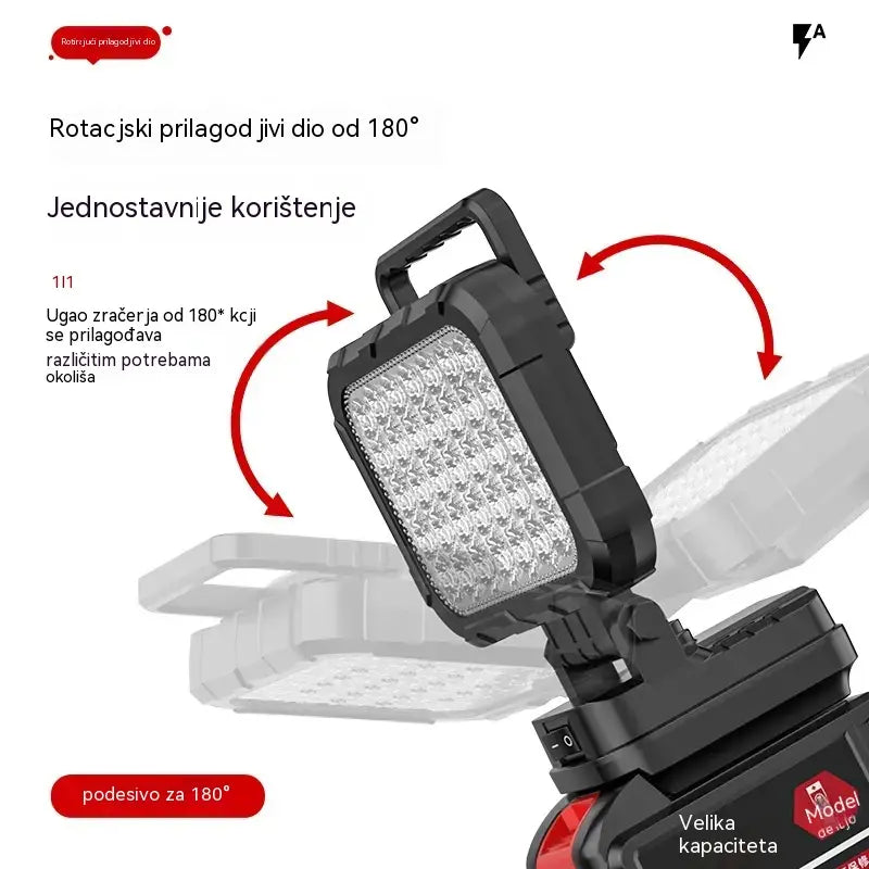 🔥💡Svjetilna lampa s litijevom baterijom i USB sučeljem, prikladna za scenarije poput popravka automobila.