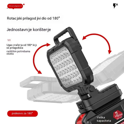🔥💡Svjetilna lampa s litijevom baterijom i USB sučeljem, prikladna za scenarije poput popravka automobila.