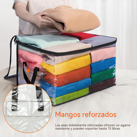 🏠3 piezas 29€🔥Oferta por tiempo limitado: 49% de descuento 📦Bolsa de almacenamiento de plástico grande, resistente, gruesa y transparente para ropa, mudanzas y almacenamiento