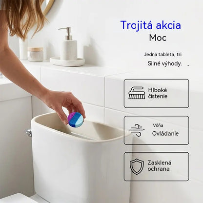 💖5 balení za iba 22 eur✨🚽Čistiace tablety do záchodu s vôňou gardénie: tri farby, tri účinky, odstraňovanie škvŕn, dlhotrvajúca vôňa.