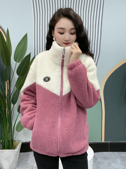 🔥🐏【M-4XL】Zimska flis jakna, pamučna jakna, ojačana pamučna jakna od janjeće vune, topla jakna