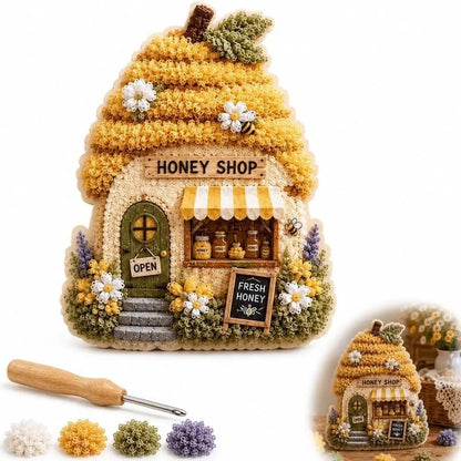 🍄 Kit de arte 3D para tela con diseño de pueblo caprichoso