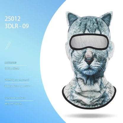 📢📢 ¡¡50% de descuento!! ⏰ Pasamontañas cortavientos con estampado animal 😜 Accesorio cálido para actividades invernales al aire libre