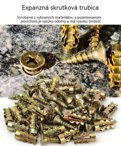 【🔥100 sád v predaji】🧰⚒️ Oprava nábytku, krátke rozpínacie skrutky, oprava a montáž pántov z kameňa/dlaždíc/skrinky.