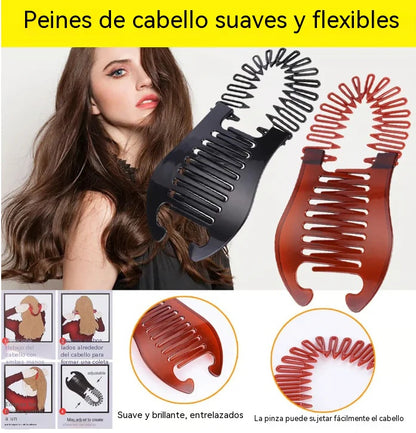 [¡Compra 2 y llévate 2 gratis!] 4 piezas por solo 20 euros 🌸🌸 Pinzas para el cabello flexibles con forma de plátano que se pueden sujetar fácilmente