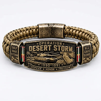 🎖️Pulsera de paracord de veterano de la Operación Tormenta del Desierto