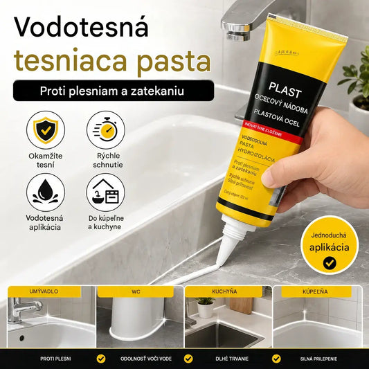 1 sada 21 eur 💧🛡️Žltý a čierny tmel na plastovú oceľ, vodeodolný a plesnivzdorný tmel, lepidlo na sklo do kúpeľne, rýchloschnúce lepidlo.