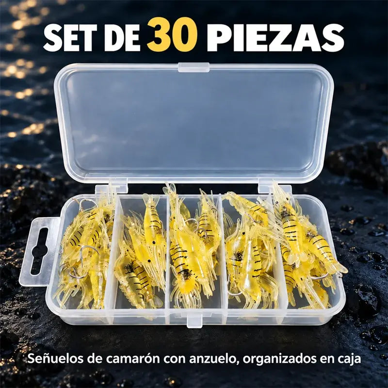 ⏰ Oferta por tiempo limitado a mitad de precio ✨ Señuelo blando de camarón biónico | Altamente realista, con movimiento natural; resistente a desgarros y duradero; apto para pesca tanto en agua dulce como salada 🎣