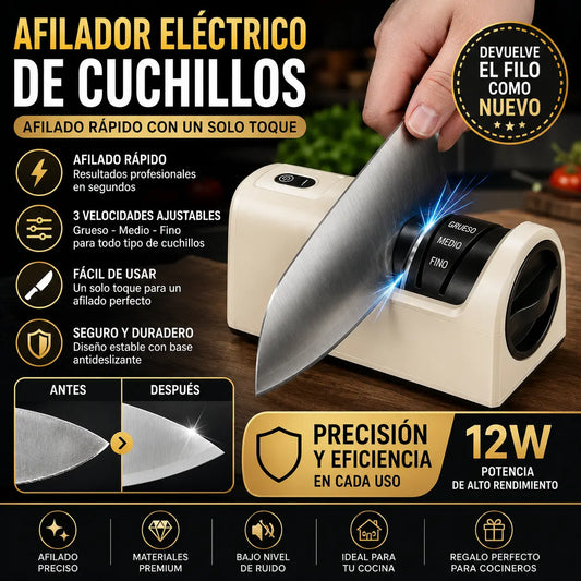 ⏳ ¡40% de descuento! 🔪 Afilador de cuchillos eléctrico inalámbrico multifuncional, recargable ✨