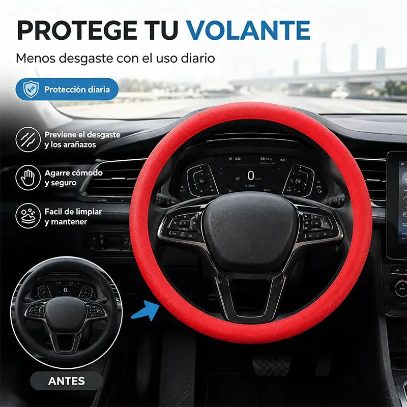 Funda protectora para el volante del coche