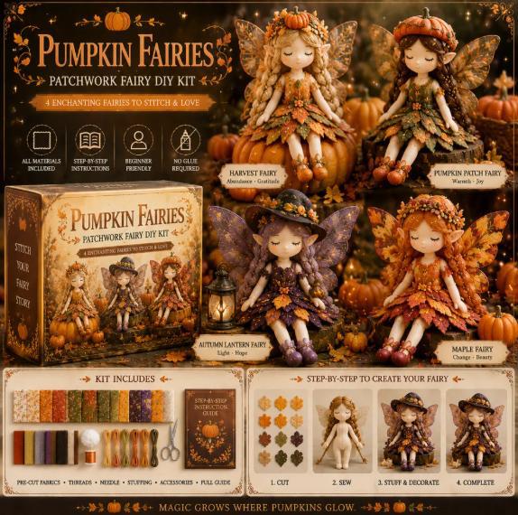 🌸50% zľava - Šijacia séria Fairy Tale - Sada patchworkových víl pre domácich majstrov✨👼