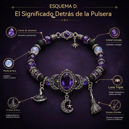 🔥 Último día del 49% de descuento – 🔮 Pulsera de salud con colgante de luna de cristal