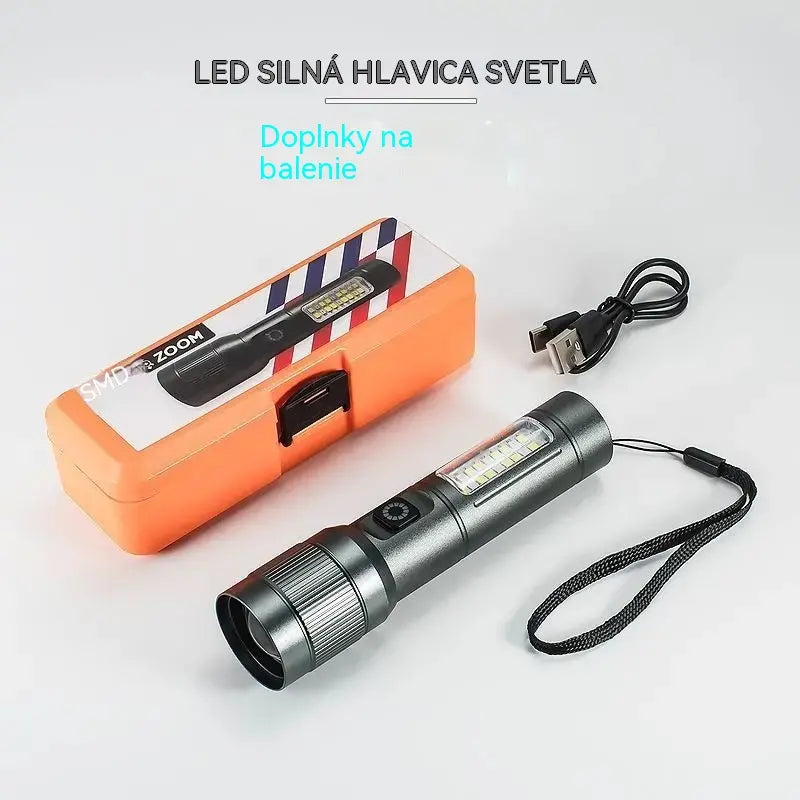 🔦 Multifunkčné LED svietidlo so zoomom